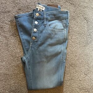NWT Madewell High Rise ButtonFly RoadTripper Light Blue Jeans Sz 26P